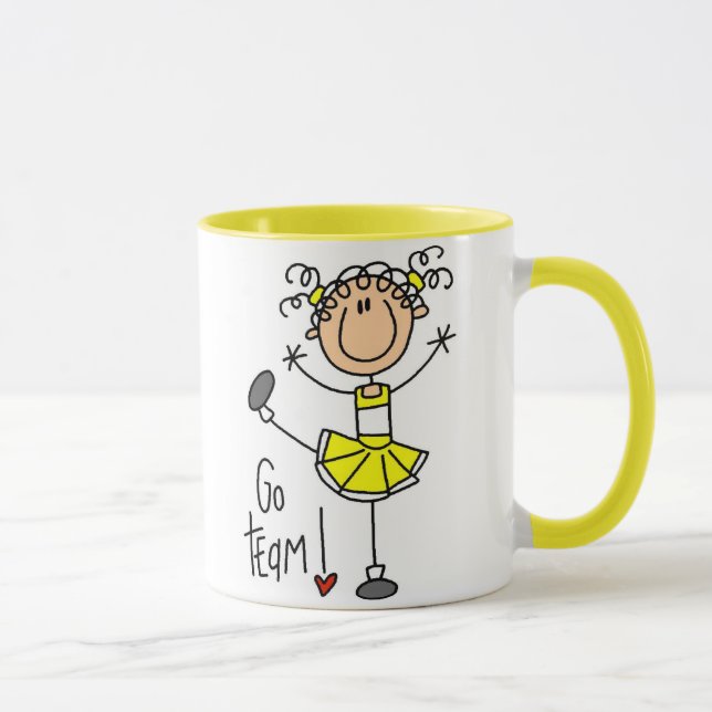Mug Pom-pom girl jaune (Droite)