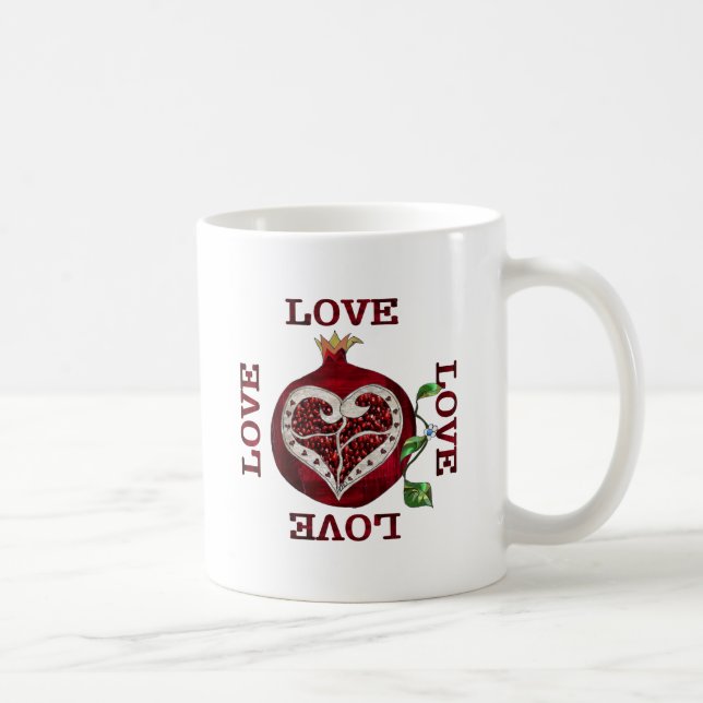 Mug Pomegranate Heart LOVE Valentine (Droite)