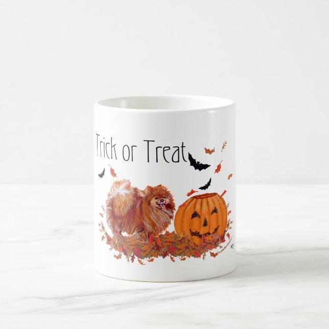 Mug Pomeranian Halloween (Centre)