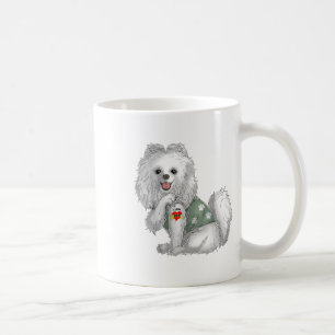 Mug Poméranien I Love Maman Tattoo Chien Chemise Drôle