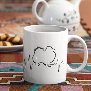 Mug Poméranienne race animal de compagnie Chien Heartb