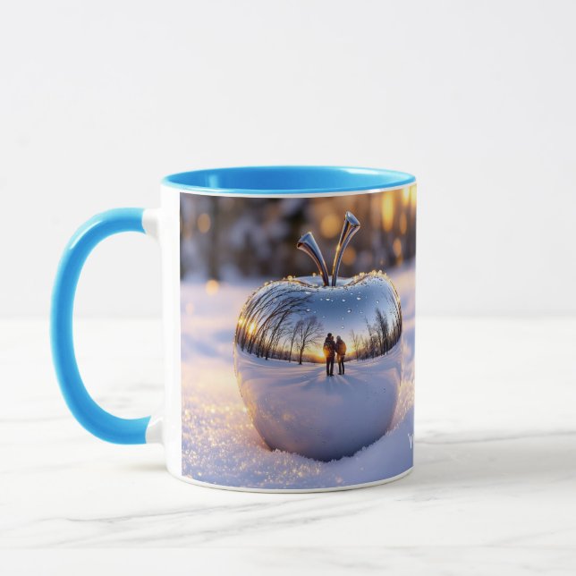 Mug Pomme à neige d'hiver mignonne Imaginaire (Gauche)
