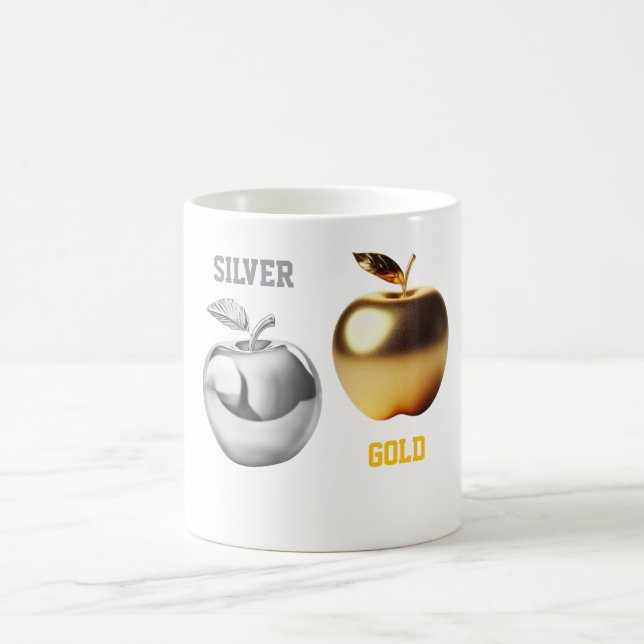 Mug pomme argent et or (Centre)