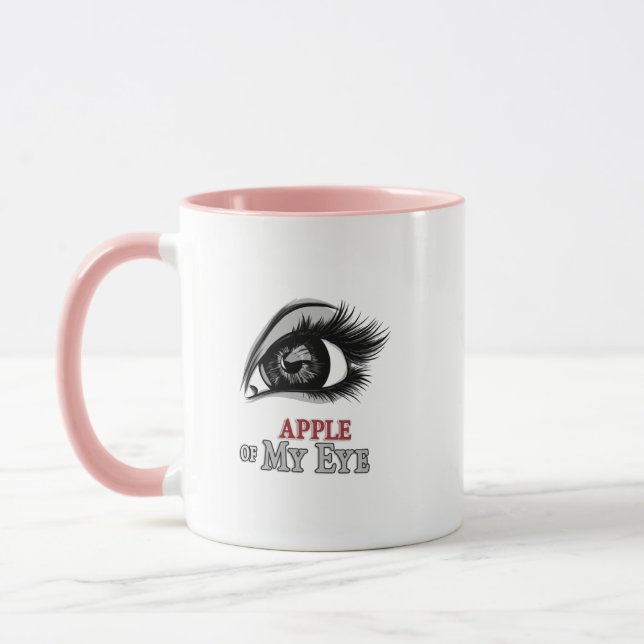 Mug Pomme de mes yeux Beaux yeux Eyelashes Art (Gauche)