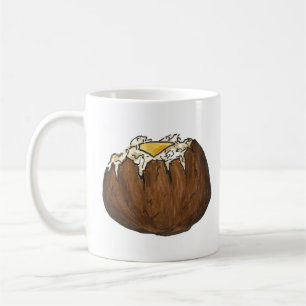 Mug Pomme de terre cuite avec Beurre Dîner Nourriture 