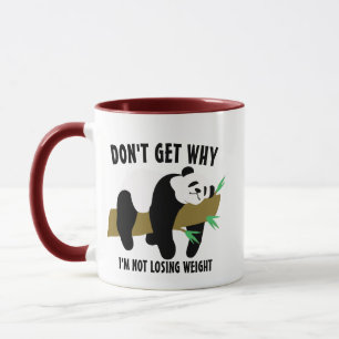 Mug Pomme de terre de canapé Lazy Funny Panda Mème de