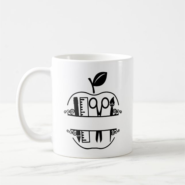 Mug Pomme enseignant personnalisé (Gauche)