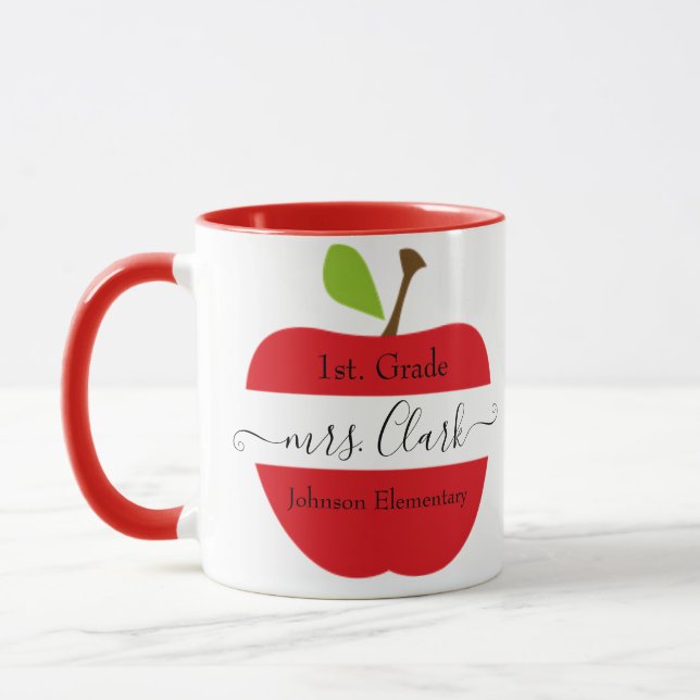 Mug Pomme enseignant personnalisée (Gauche)