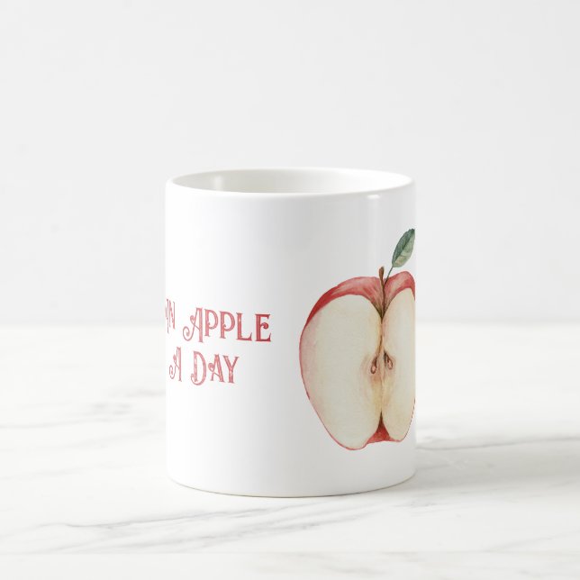 Mug Pomme Feuille Verte Fruit (Centre)