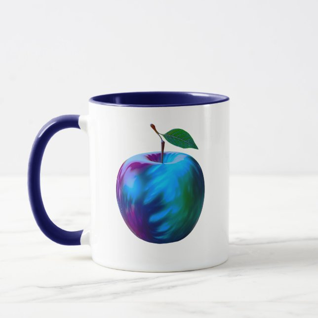 Mug Pomme originale de part ses couleurs. (Gauche)