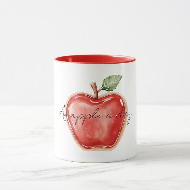 Mug Pomme Rouge Par Jour (Centre)
