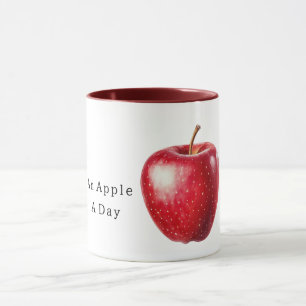 Mug Pomme rouge par jour