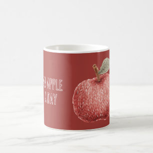 Mug Pomme Rouge Tricot Faux Fruit Jour après Jour