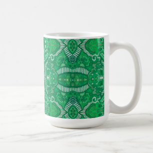 Mug Pomme Strid Bohemian Boho Arabesque Motif Vert