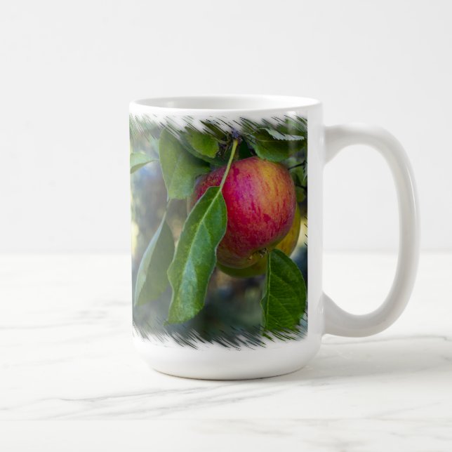 Mug Pommes 3 en blanc (Droite)