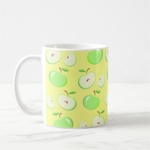 Mug Pommes motif vectoriel vert