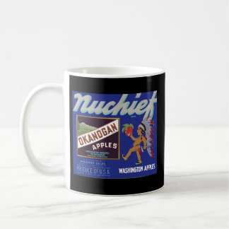 Mug Pommes nudaires - Étiquette Vintage de fruit