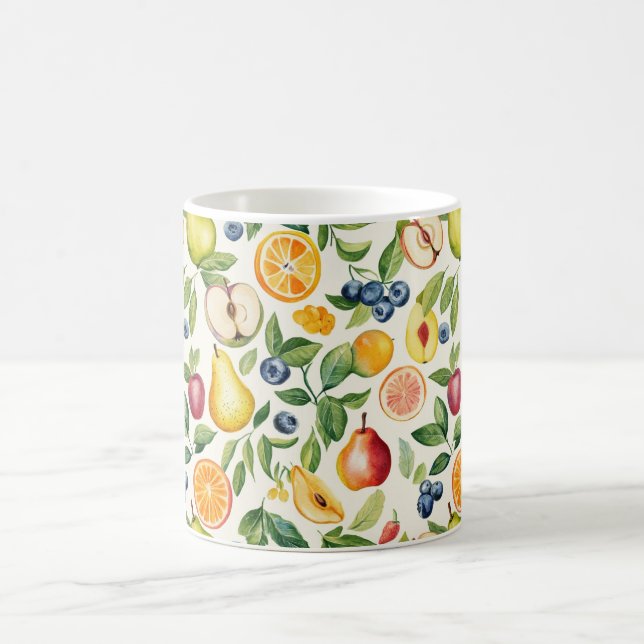 Mug Pommes Poires Myrtilles Oranges Fruits (Centre)