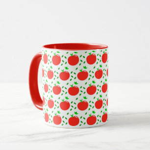 Mug Pommes rouges et Feuilles verts