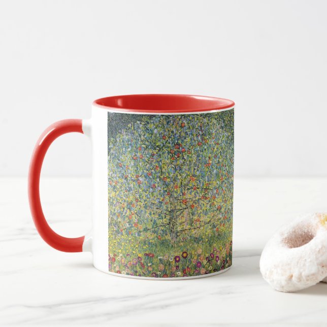 Mug Pommier de Gustav Klimt, Art nouveau vintage (Avec donut)