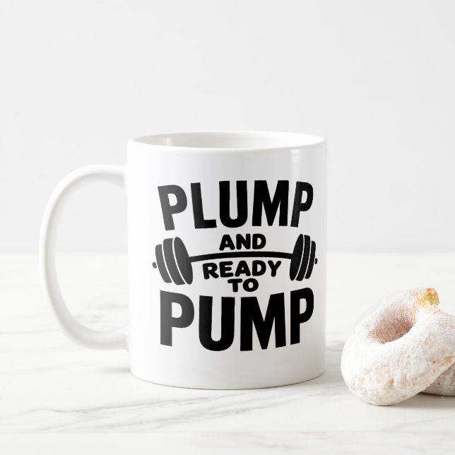 Mug Pompe Et Prêt À Pomper Gym Drôle (Avec donut)