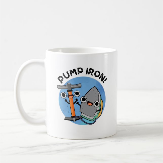 Mug Pompe Fer amusant Exercice Pun (Gauche)