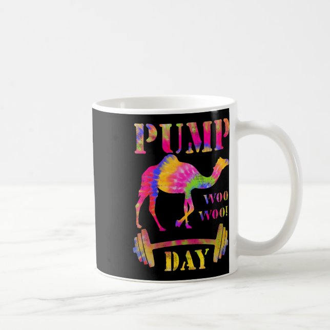 Mug Pompe Jour Poids Bodybuilding Tie Dye Tee Gy (Droite)