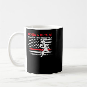 Mug Pompier Américain Drapeau Mince Ligne Rouge Dit
