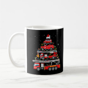 Mug Pompier Camion feu Noël Lumières Arbre Père Noël