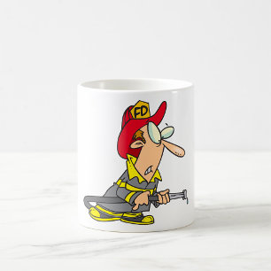 Mug Pompier drôle avec réponse d'urgence à tuyau
