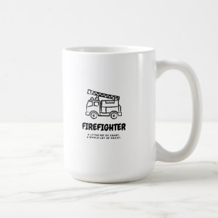 Mug Pompier; intelligent&fou - camion-feu