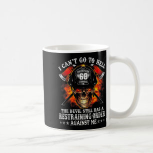 Mug Pompier je ne peux pas aller en enfer le diable en