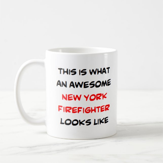 Mug pompier new york, génial (Gauche)