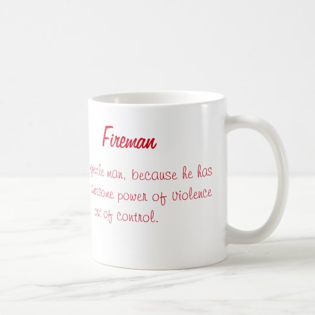 Mug Pompier Pompier Cloche rouge (Droite)
