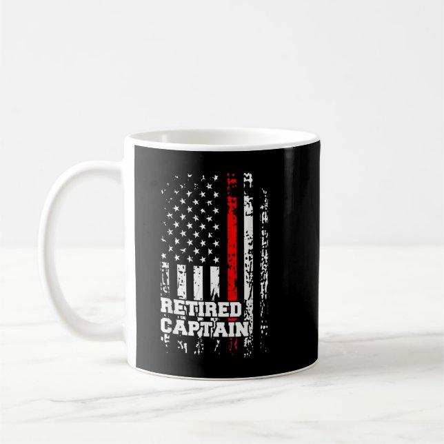 Mug Pompier retraité Capitaine Classement Cadeau de re (Gauche)