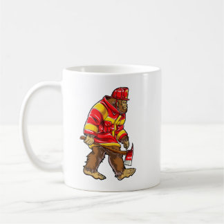 Mug Pompiers Bigfoot Hommes Mince Ligne Rouge Sasquatc