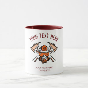 Mug Pompiers. Service d'incendie. Idée cadeau. Modèle