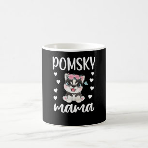 Mug Pomsky Mama, Amoureux des chiens Pomsky, propriéta