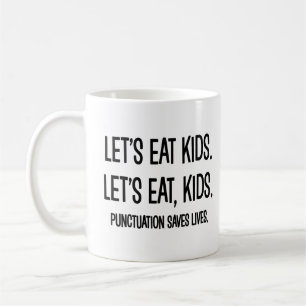 Mug Ponctuation Sauve des vies Grammaire drôle