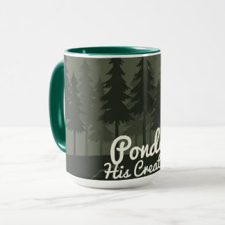 Mug Ponder His Creation | Serene Forest Islamic Reflec
