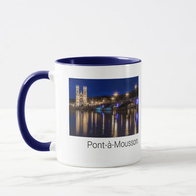 Mug Pont a Mousson Panorama avec Moselle Souvenir (Gauche)