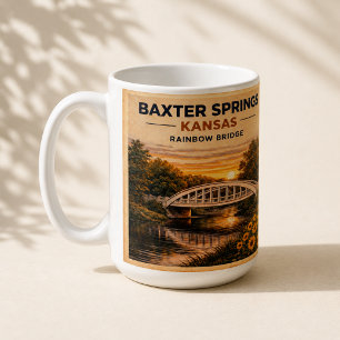 Mug Pont arc-en-ciel de la route 66 Baxter Springs sou