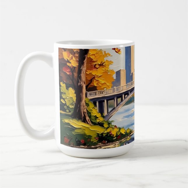 Mug Pont blanc d'Indianapolis sur la rivière White  (Gauche)