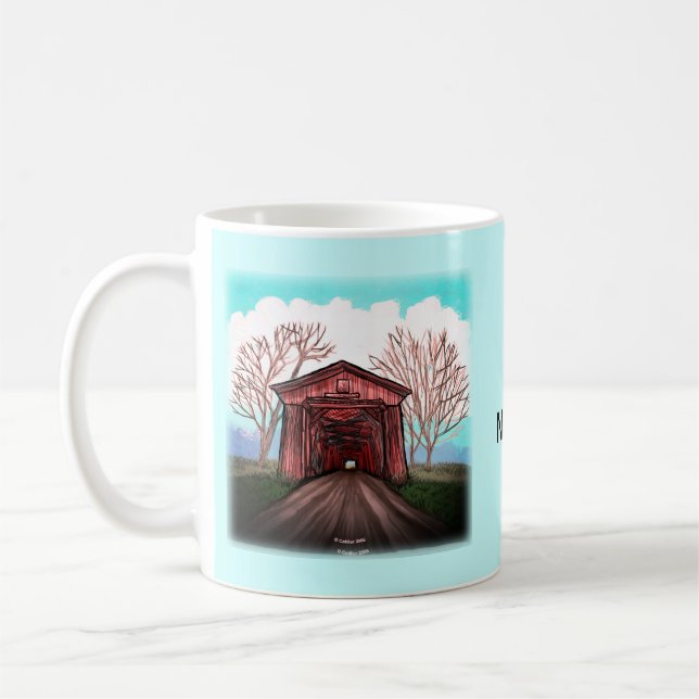 Mug Pont couvert rouge (Gauche)
