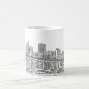 Mug Pont de Brooklyn et horizon de Manhattan