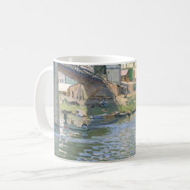 Mug Pont de Villeneu par Sisley Impressionist Paint (Devant gauche)