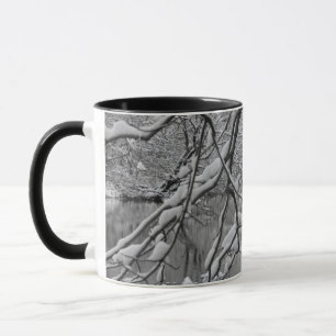 Mug Pont de voûte au-dessus de rivière congelée en
