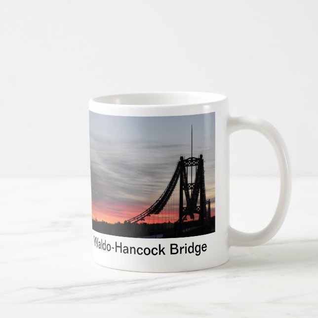 Mug Pont de Waldo-Hancock au lever de soleil, (Droite)