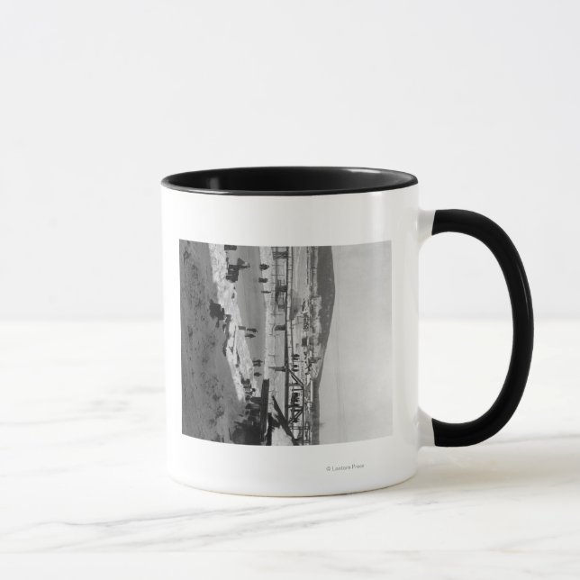 Mug Pont d'hiver au-dessus de la rivière à Fairbanks (Droite)