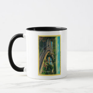 Mug Pont en route à travers la rivière Santa Ana